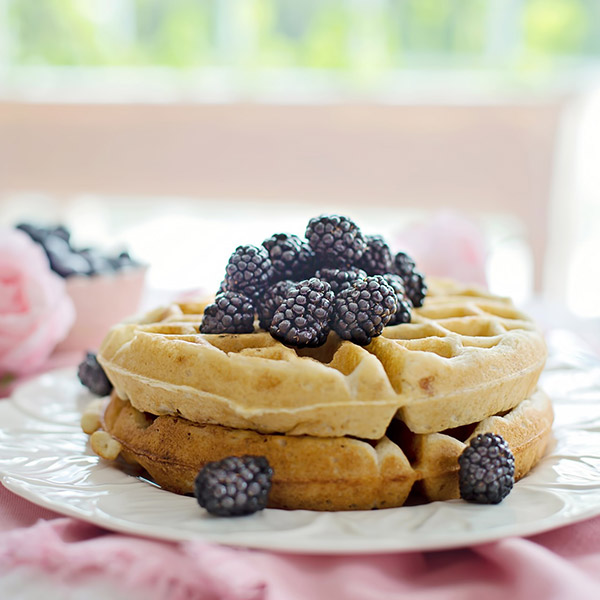 Blackberry Belgian Waffles