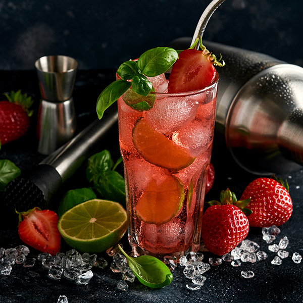 Strawberry Basil Mojito